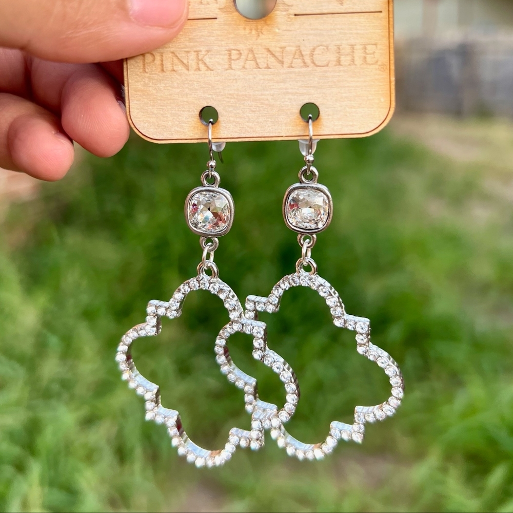 Pink Panache Silver Earrings